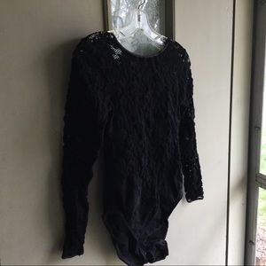 Black Cotton Body suit Size L